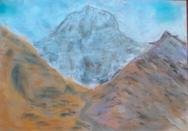 Desenho intitulada "Mount Kailash, Tibet" por Alan Wrightson, Obras de arte originais, Pastel
