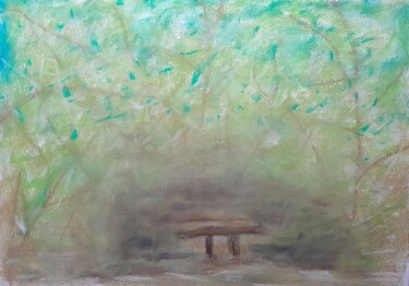 Rysunek zatytułowany „Meditation spot” autorstwa Alan Wrightson, Oryginalna praca, Pastel