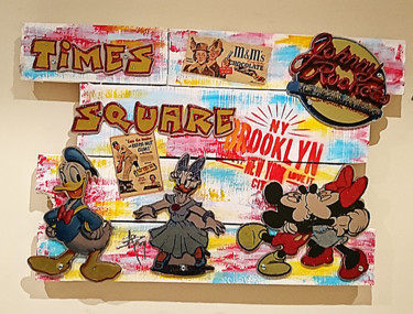 Collages intitulée "Donald & Daisy" par Alan Berg, Œuvre d'art originale