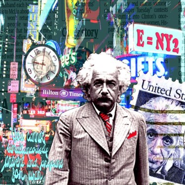 Collages intitulée "E=NY²" par Alan Berg, Œuvre d'art originale