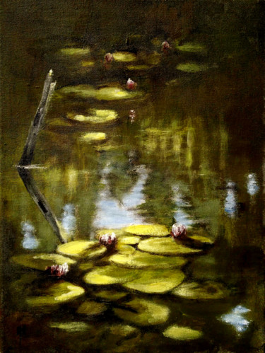 Schilderij getiteld "Willow Sunlight" door Alan Harris, Origineel Kunstwerk, Acryl