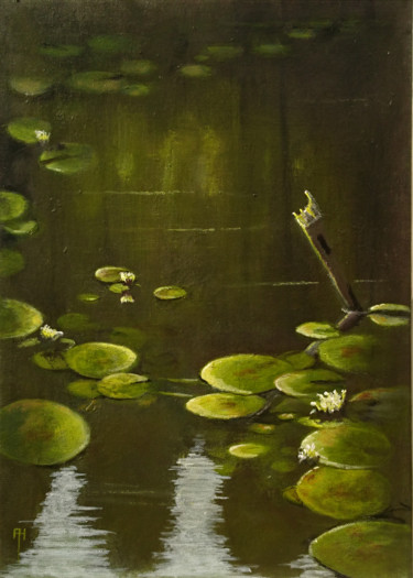 Malerei mit dem Titel "Water life" von Alan Harris, Original-Kunstwerk, Acryl