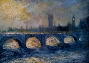 Painting titled "The Bridge on The T…" by Alan Harris, Original Artwork, Acrylic