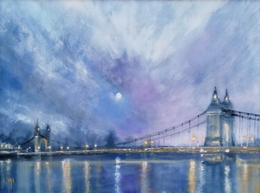 The Bridge at Hammersmith Painting titled "The Bridge at Hamme…" by Alan Harris, Original Art, Acrylic
