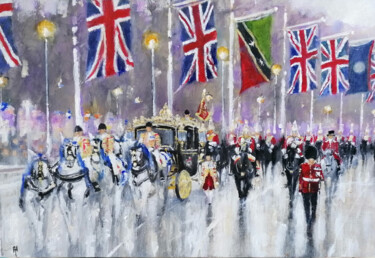 Painting titled "The Coronation's aw…" by Alan Harris, Original Artwork, Acrylic