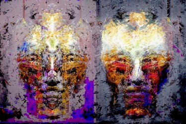 Цифровое искусство под названием "Evolution Saving Fa…" - Alan Stecker, Подлинное произведение искусства, Цифровая живопись