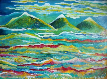 Painting titled "VALLEIA" by Albane-Charlotte Vitalis, Original Artwork, Acrylic