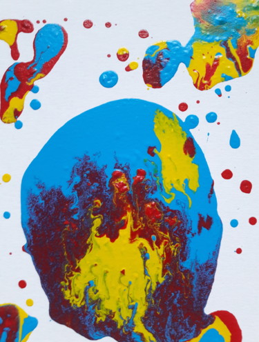 Peinture intitulée "Hydrogène" par Albanne Cannet, Œuvre d'art originale, Acrylique Monté sur Carton