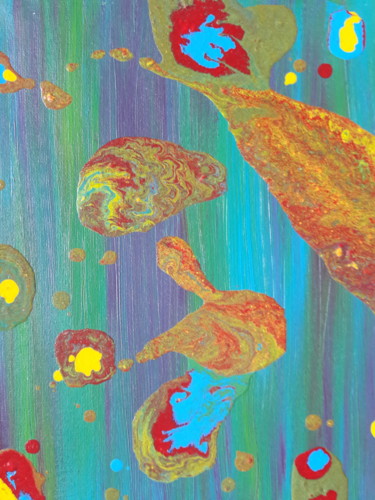 Malerei mit dem Titel "Chrome oxyde" von Albanne Cannet, Original-Kunstwerk, Acryl Auf Keilrahmen aus Holz montiert