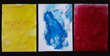 Отпечатки и Гравюры под названием "Jaune Bleu Rouge" - Albanne Cannet, Подлинное произведение искусства, Монотип
