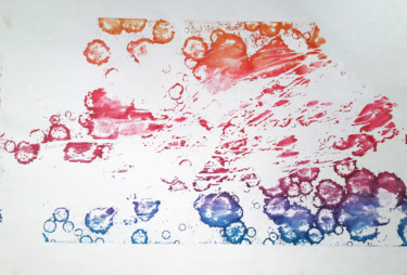 Gravures & estampes intitulée "Invisible" par Albanne Cannet, Œuvre d'art originale, Monotype