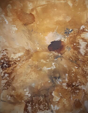 Painting titled "Surface d'une exopl…" by Albanne Cannet, Original Artwork, Pigments Mounted on Wood Stretcher frame