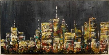 Pintura intitulada "Cidade" por Ana Barragon, Obras de arte originais, Acrílico