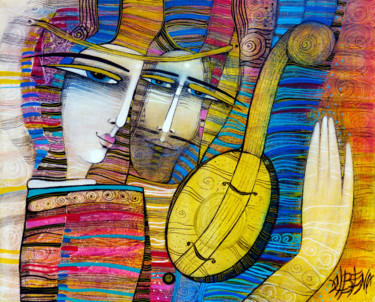 Pintura titulada "Love song" por Albena Vatcheva, Obra de arte original, Oleo Montado en Bastidor de camilla de madera