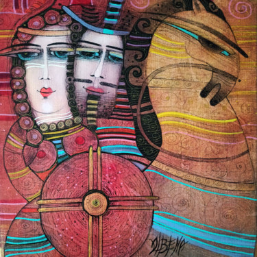 Peinture intitulée "C'est une belle jou…" par Albena Vatcheva, Œuvre d'art originale, Huile Monté sur Châssis en bois