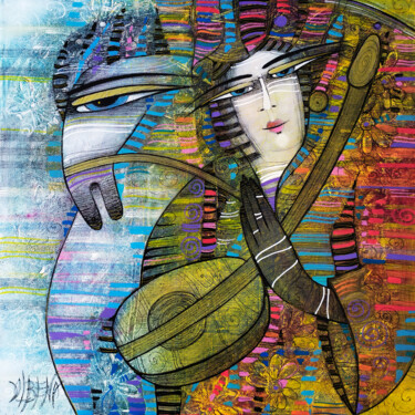 Pittura intitolato "Japanese dreams 40x…" da Albena Vatcheva, Opera d'arte originale, Olio