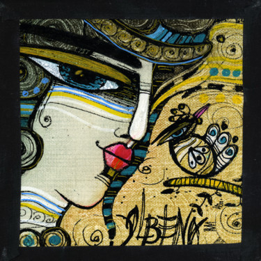 Картина под названием "Profils" - Albena Vatcheva, Подлинное произведение искусства, Масло Установлен на Деревянная рама для…