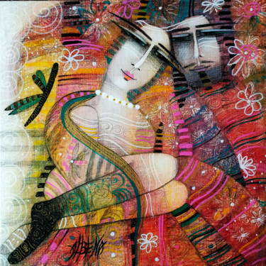 Incisioni, stampe intitolato "Love 15x21 cm" da Albena Vatcheva, Opera d'arte originale, Monotipo