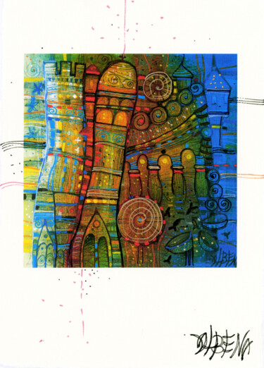 Printmaking titled "Dreams and memories…" by Albena Vatcheva, Original Artwork, Monotype