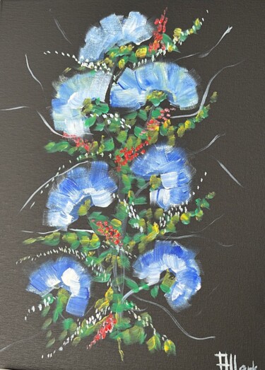 Картина под названием "flores" - Alberka, Подлинное произведение искусства, Акрил Установлен на Деревянная рама для носилок