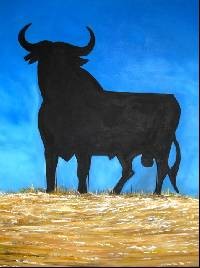 Peinture intitulée "toro de osborne" par Alberka, Œuvre d'art originale