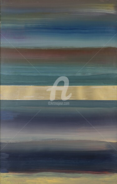 Painting titled "Serie: Horizontes" by Albert Alcol Costa, Original Artwork, Acrylic Mounted on Wood Panel