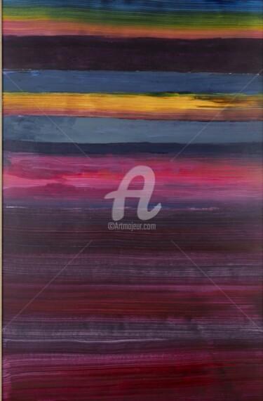Painting titled "Serie"Horizonte"" by Albert Alcol Costa, Original Artwork, Acrylic Mounted on Wood Panel