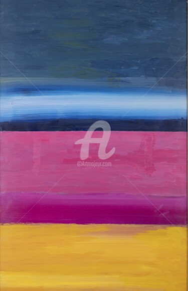 Painting titled "Serie Horizons" by Albert Alcol Costa, Original Artwork, Acrylic Mounted on Wood Panel