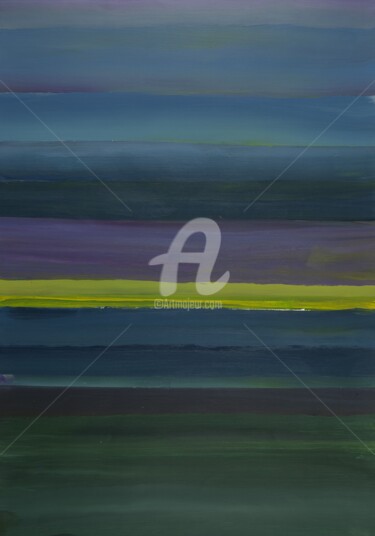 Painting titled "Serie; Horizontes" by Albert Alcol Costa, Original Artwork, Acrylic Mounted on Wood Panel