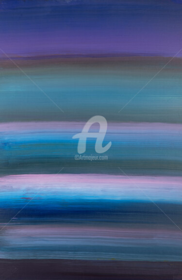 Painting titled "Horizon" by Albert Alcol Costa, Original Artwork, Acrylic Mounted on Wood Panel