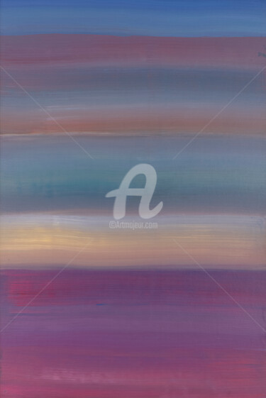 Painting titled "Horizon.1" by Albert Alcol Costa, Original Artwork, Acrylic Mounted on Wood Panel