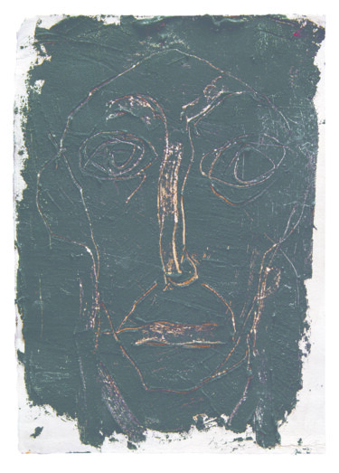 Картина под названием "Pelao" - Albert Cruells, Подлинное произведение искусства, Пигменты Установлен на картон