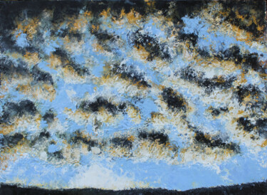 Painting titled "Siroco al amanecer.…" by Albert Cruells, Original Artwork, Encaustic Mounted on Wood Panel