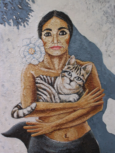 Peinture intitulée "Flamenco queen and…" par Albert Cruells, Œuvre d'art originale, Huile Monté sur Châssis en bois
