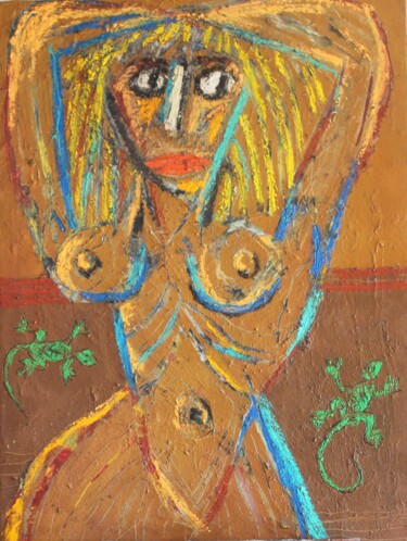 "Retrato de May desn…" başlıklı Tablo Albert Cruells tarafından, Orijinal sanat, Akrilik