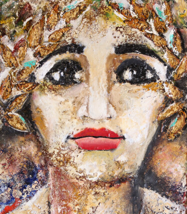 Картина под названием "Pompeia" - Albert Cruells, Подлинное произведение искусства, Воск Установлен на Деревянная рама для н…