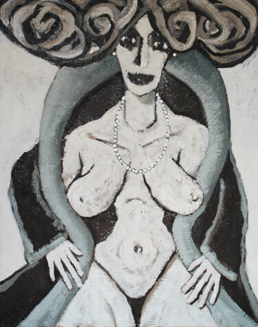 Pintura titulada "Una veneciana. - A…" por Albert Cruells, Obra de arte original, Acrílico Montado en Bastidor de camilla de…