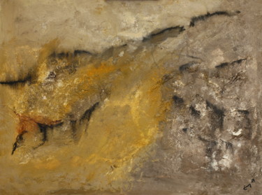 Peinture intitulée "Paroi rocheux" par Albert Enz, Œuvre d'art originale, Acrylique