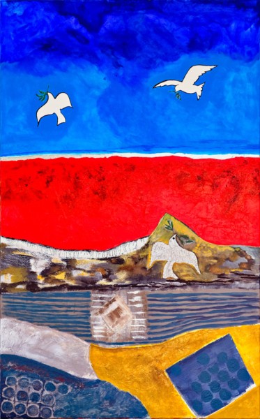 Schilderij getiteld "Peace" door Albert Enz, Origineel Kunstwerk, Acryl