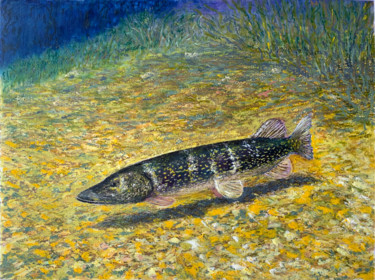 Rysunek zatytułowany „The Pike” autorstwa Albert Safiullin, Oryginalna praca, Pastel