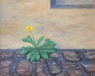 Картина под названием "Dandelion" - Albert Safiullin, Подлинное произведение искусства, Масло