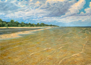 Painting titled "The coast of the Gu…" by Albert Safiullin, Original Artwork, Oil