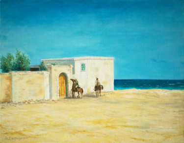 Painting titled "Abandoned customs.…" by Albert Safiullin, Original Artwork, Oil
