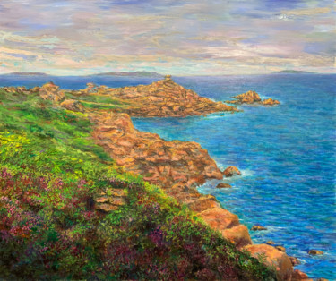 Malerei mit dem Titel "Breton landscape. P…" von Albert Safiullin, Original-Kunstwerk, Öl