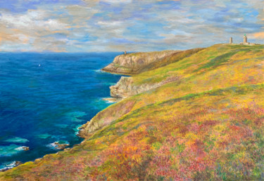 Pintura intitulada "Breton landscape. C…" por Albert Safiullin, Obras de arte originais, Óleo