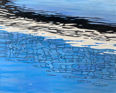 Peinture intitulée "Bridge. Reflection…" par Albert Safiullin, Œuvre d'art originale, Huile