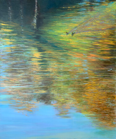 Peinture intitulée "Autumn. The Reflect…" par Albert Safiullin, Œuvre d'art originale, Huile