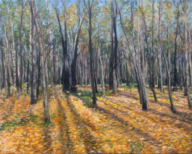 Painting titled "Autumn forest. Park…" by Albert Safiullin, Original Artwork, Oil