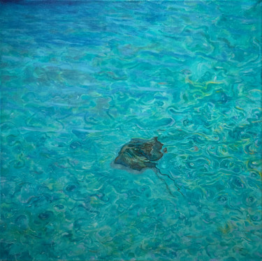 Schilderij getiteld "On the Reef (№2)" door Albert Safiullin, Origineel Kunstwerk, Olie
