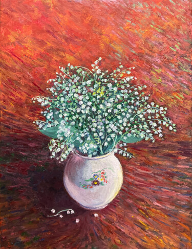 Картина под названием "Bouquet (No.7) Lili…" - Albert Safiullin, Подлинное произведение искусства, Масло